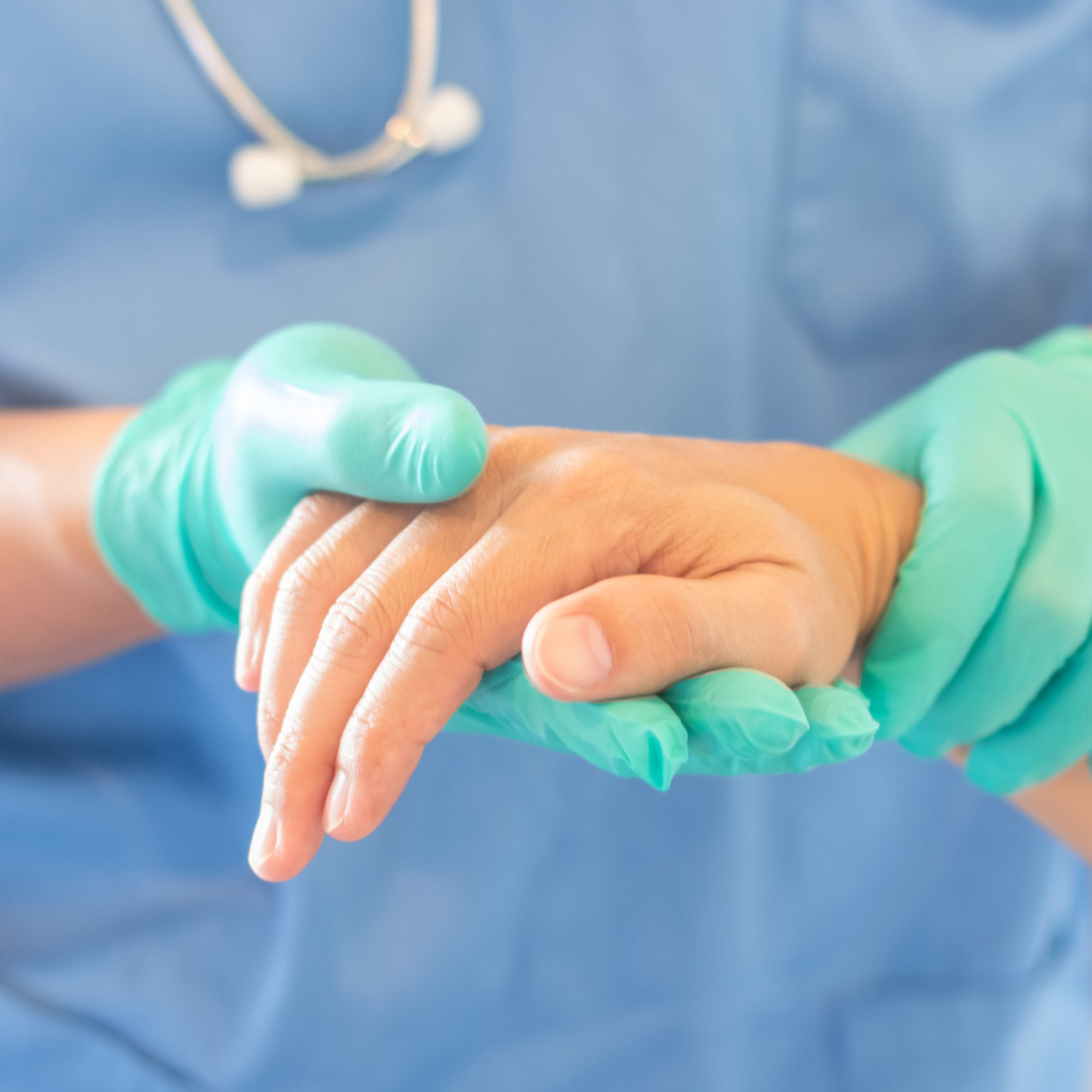 Surgeon, surgical doctor, anesthetist or anesthesiologist holdin